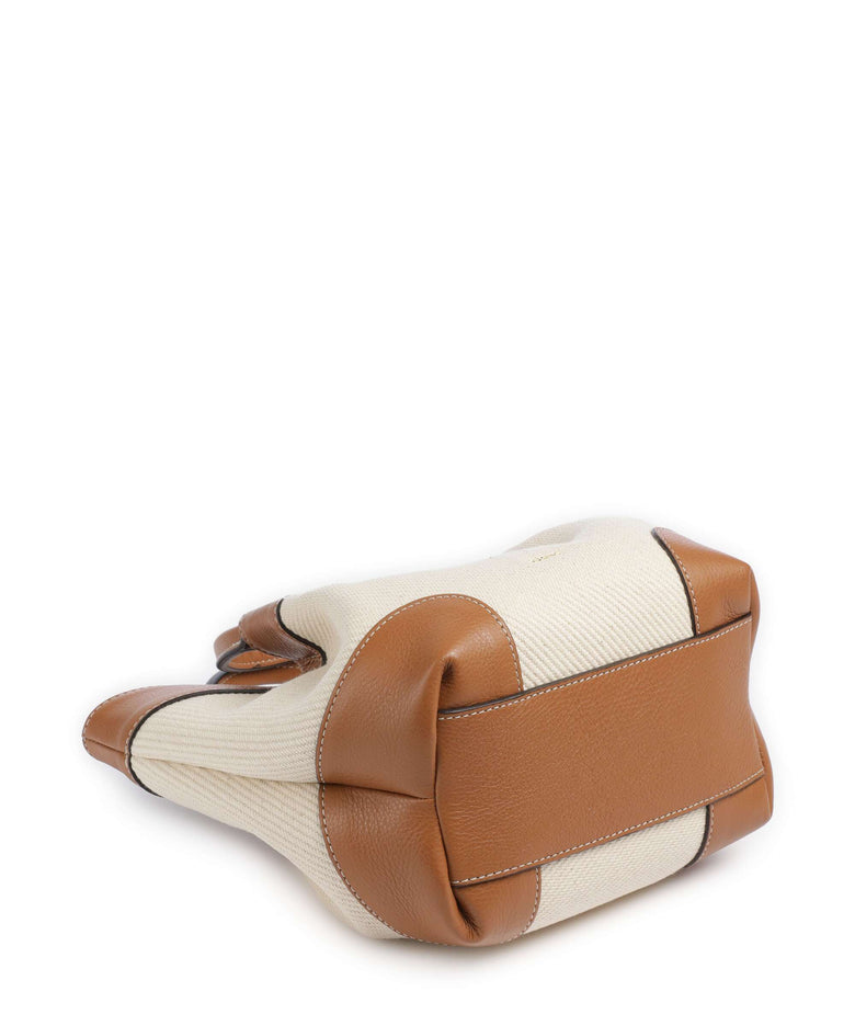 Abro Super Drill Essential Small Handbag ivory/cuoio