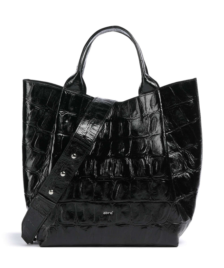 Abro Maxi Cocco Essential Medium Handbag black/nickel