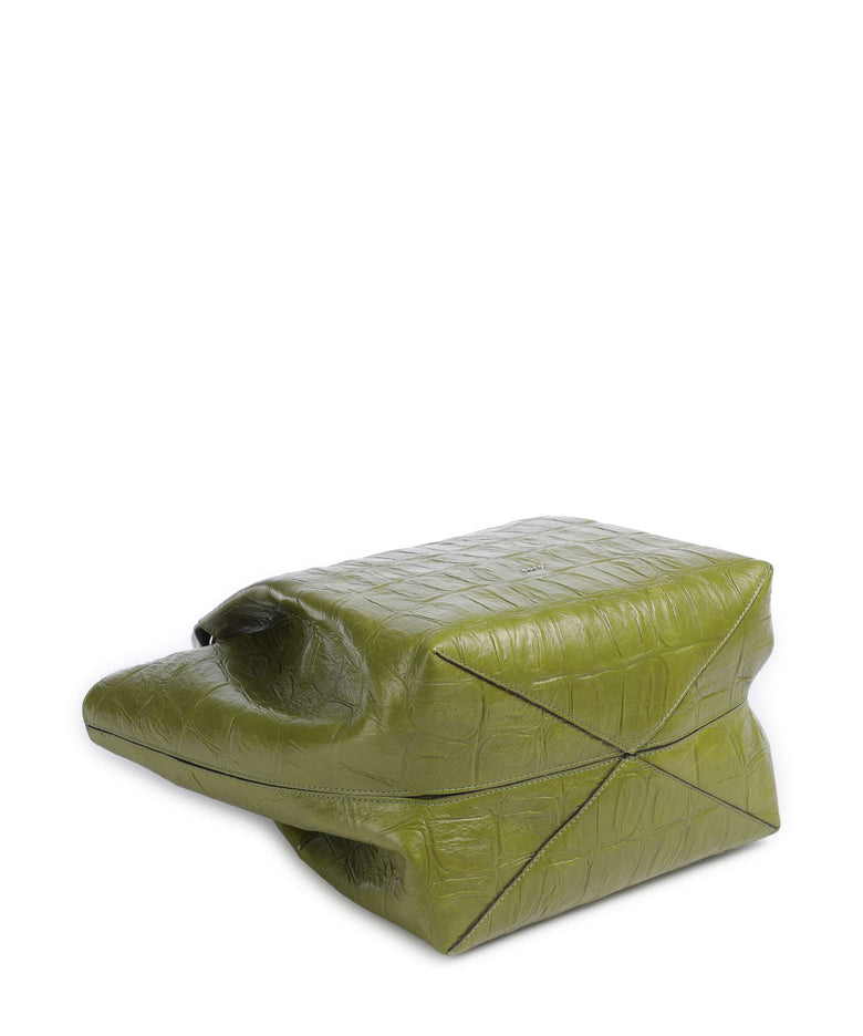 Abro Maxi Cocco Essential Medium Handbag lime