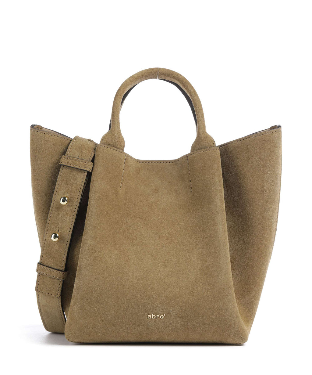 Abro Suede Essential Small Handbag mud