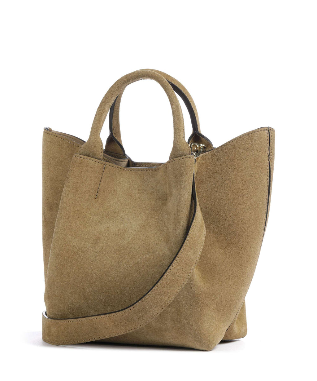 Abro Suede Essential Small Handbag mud