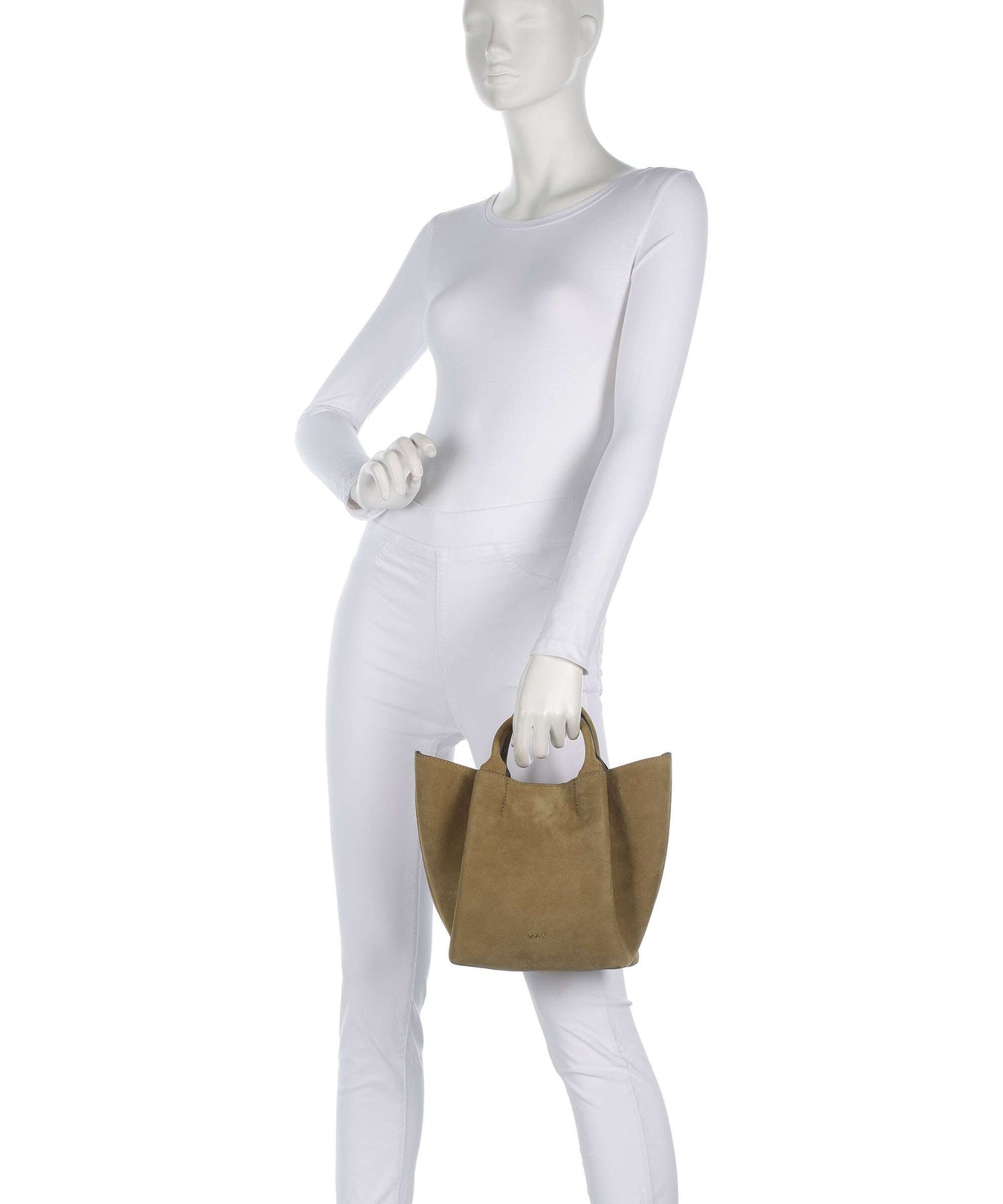 Abro Suede Essential Small Handbag mud