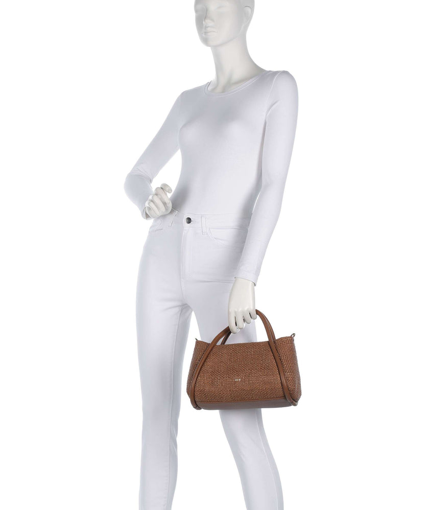 Abro Raffia Intreccio Willow Handbag caramel/cognac