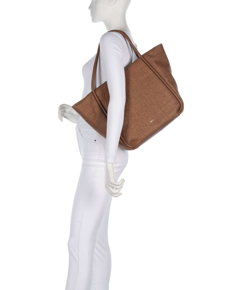 Abro Raffia Intreccio Willow Tote bag caramel/cognac