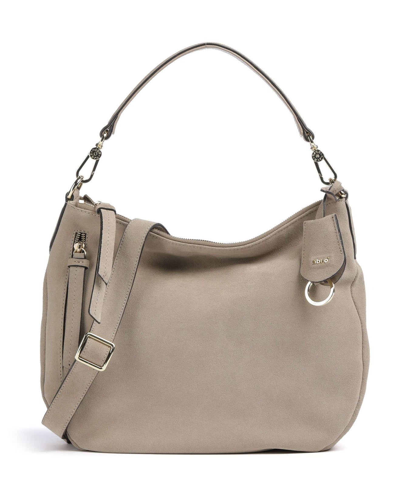 Abro Suede Juna Small Hobo bag siena