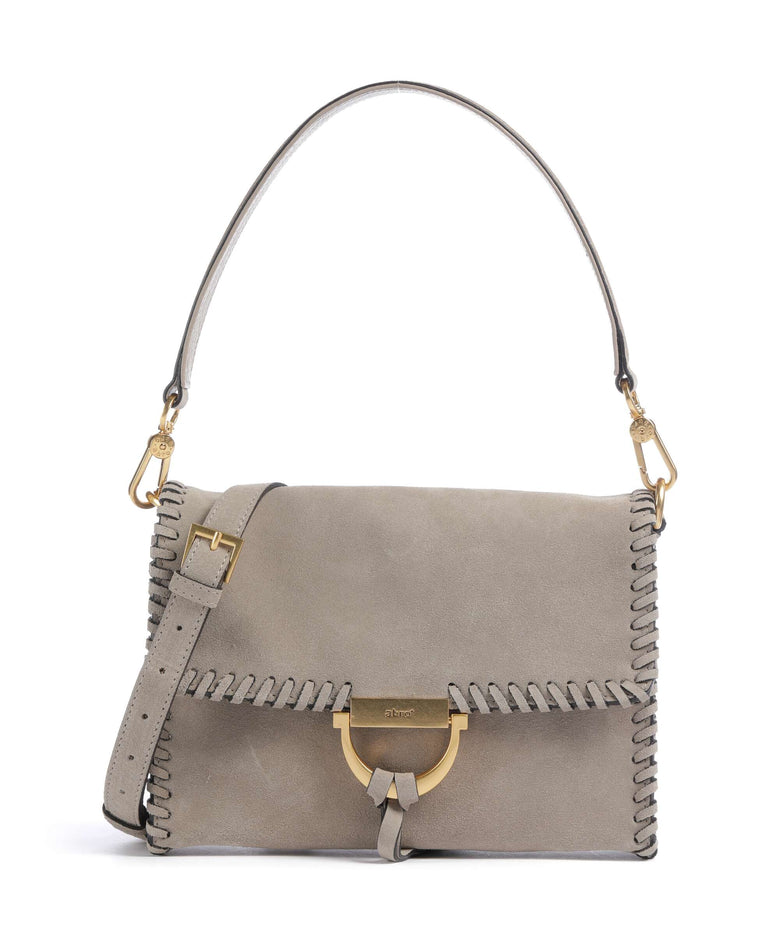 Abro Suede Temi Stitch Shoulder bag siena