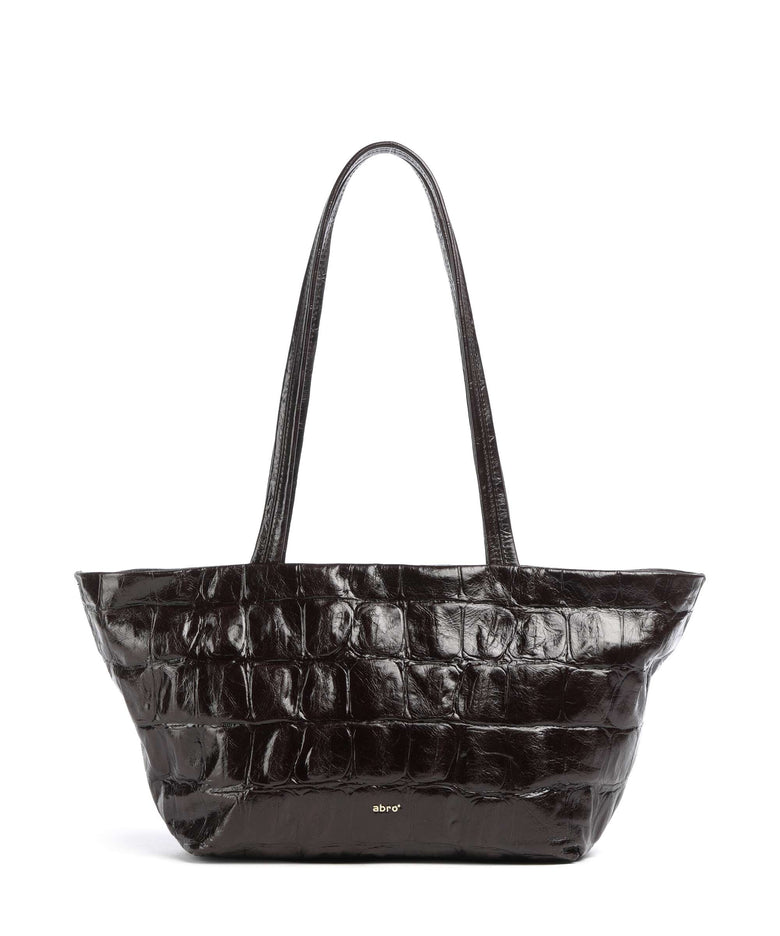 Abro Maxxi Cocco Alba Tote bag dark brown