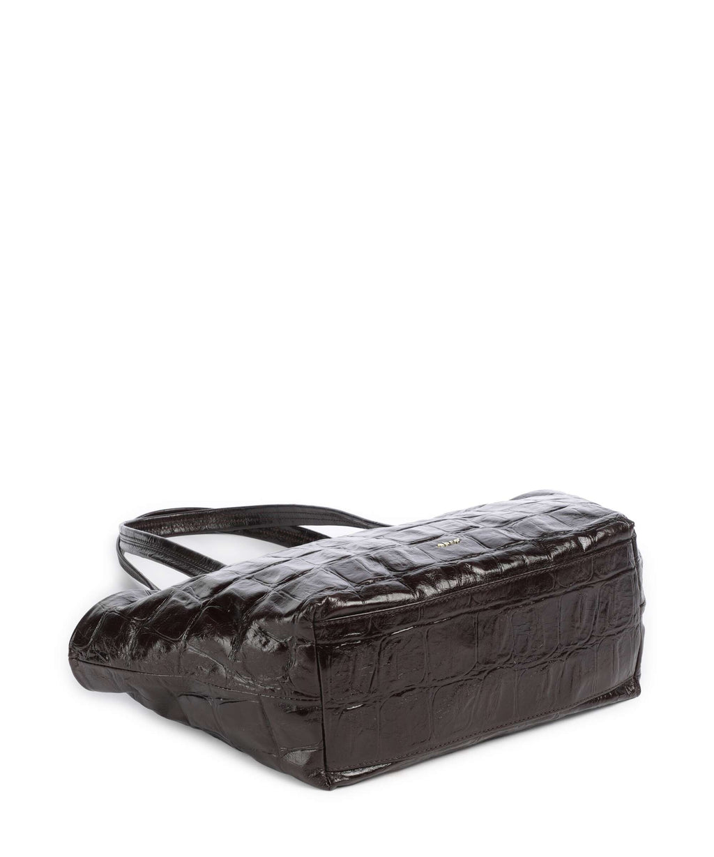 Abro Maxxi Cocco Alba Tote bag dark brown