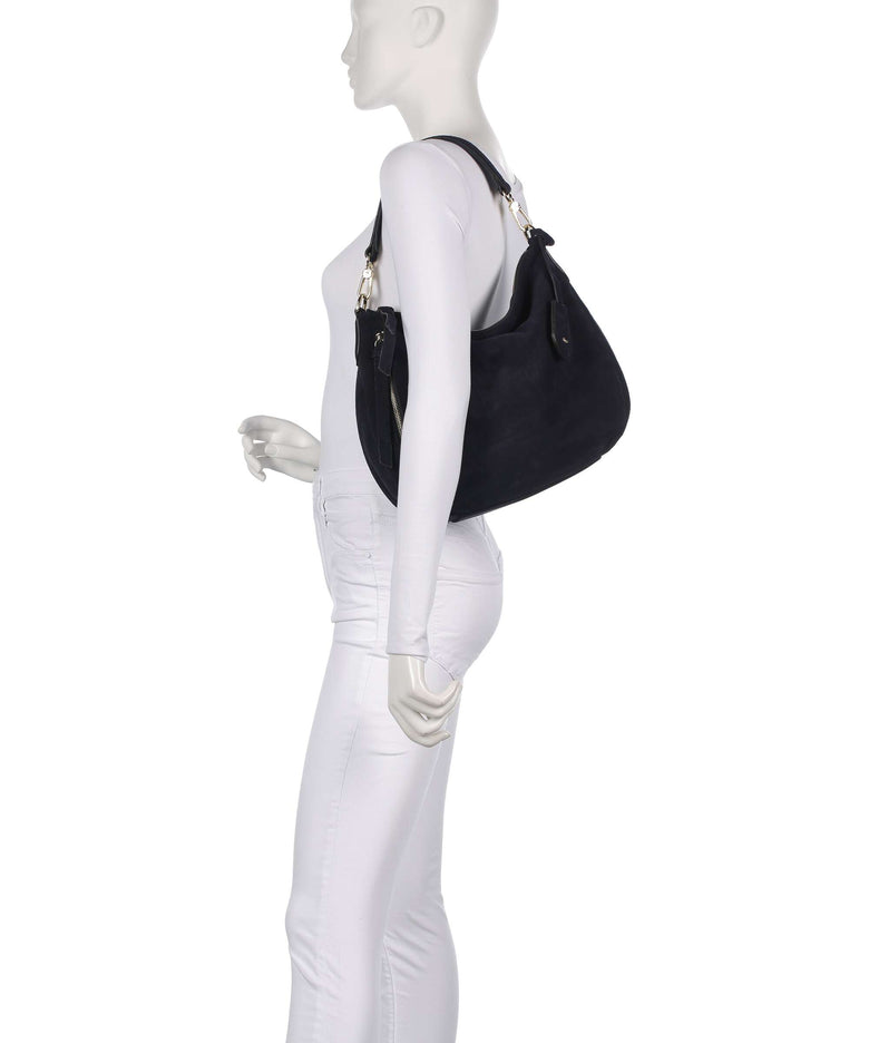 Abro Suede Juna Small Hobo bag navy