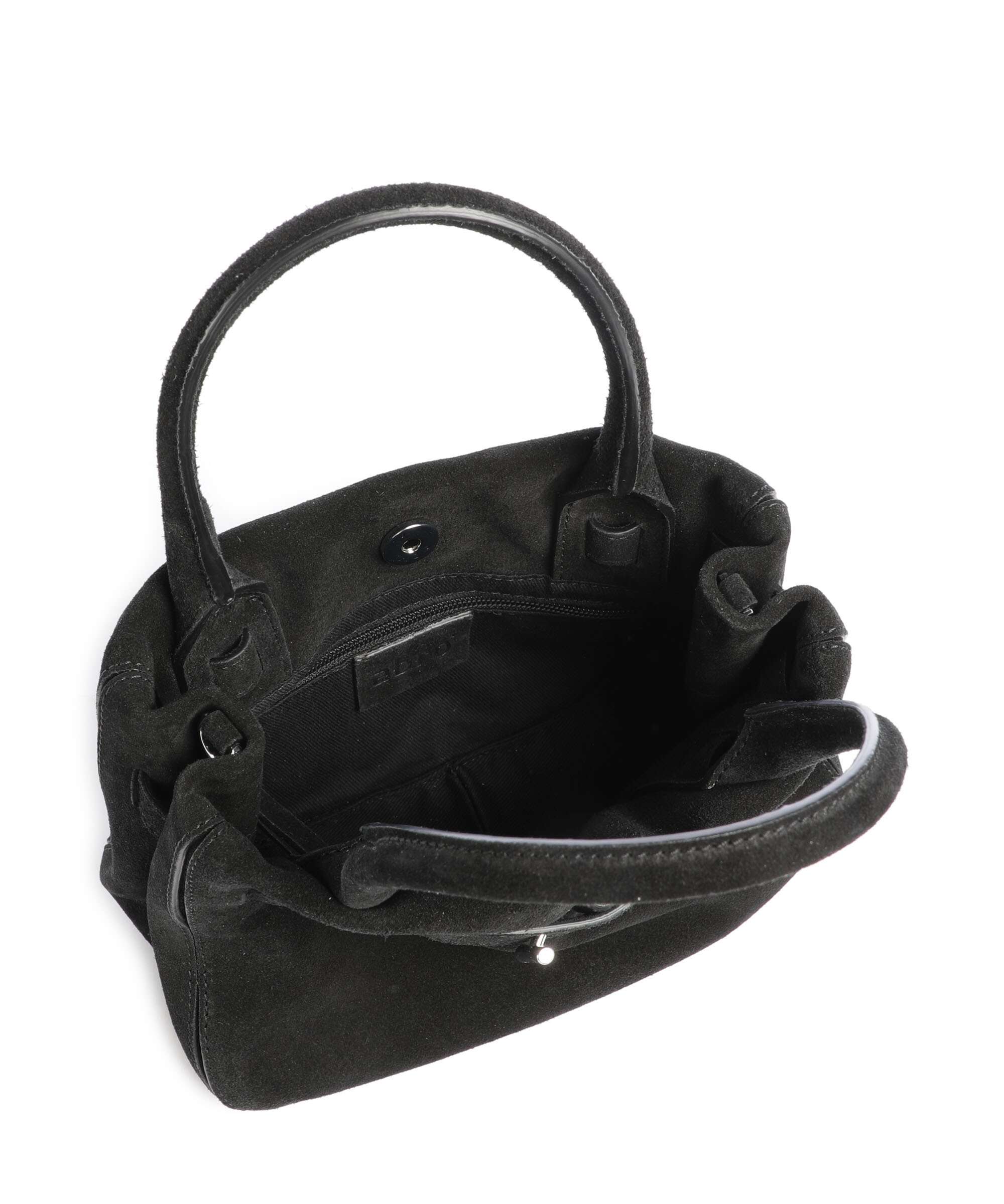Abro Suede Jill Handbag black/nickel
