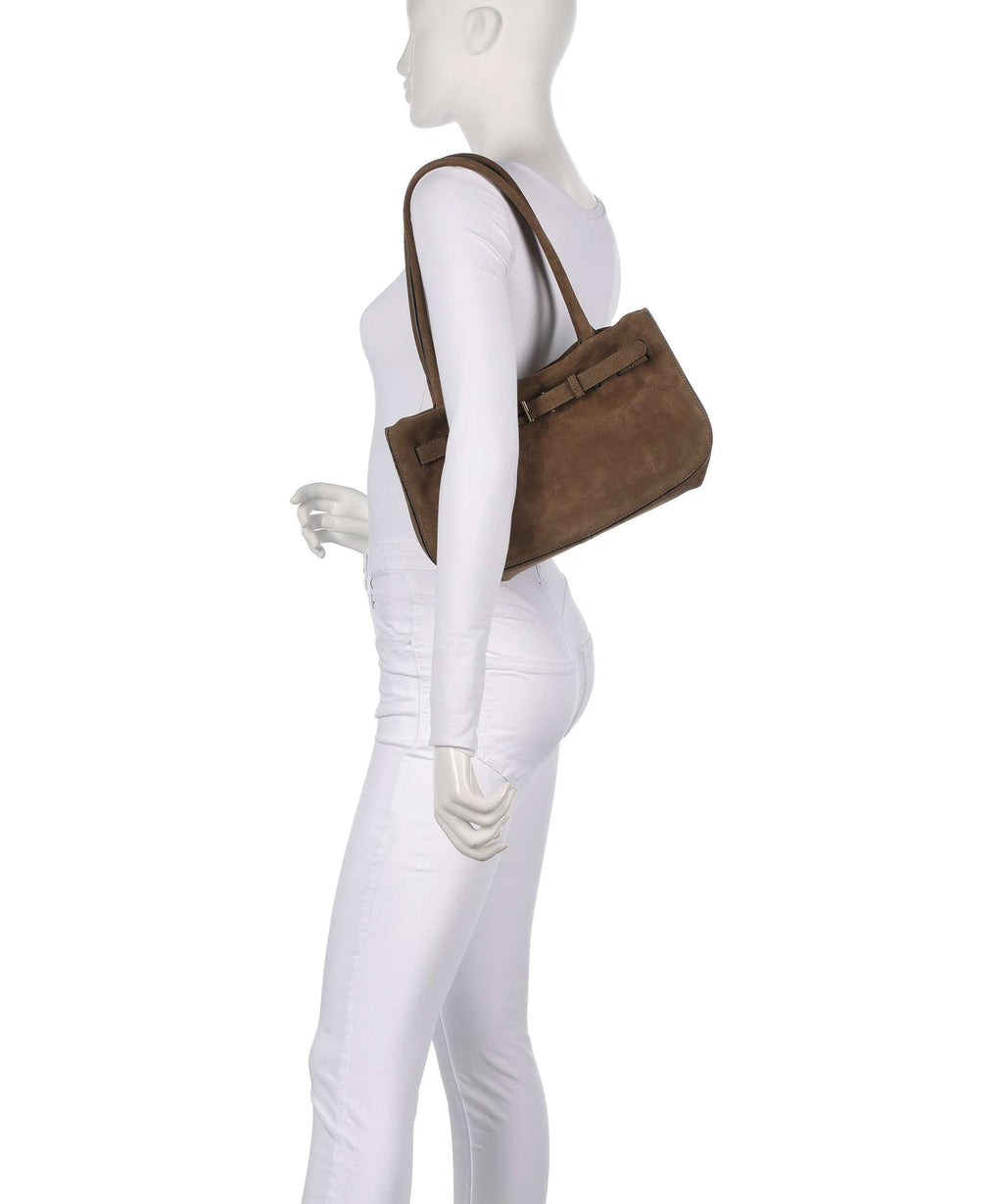 Abro Suede Jill Shoulder bag khaki