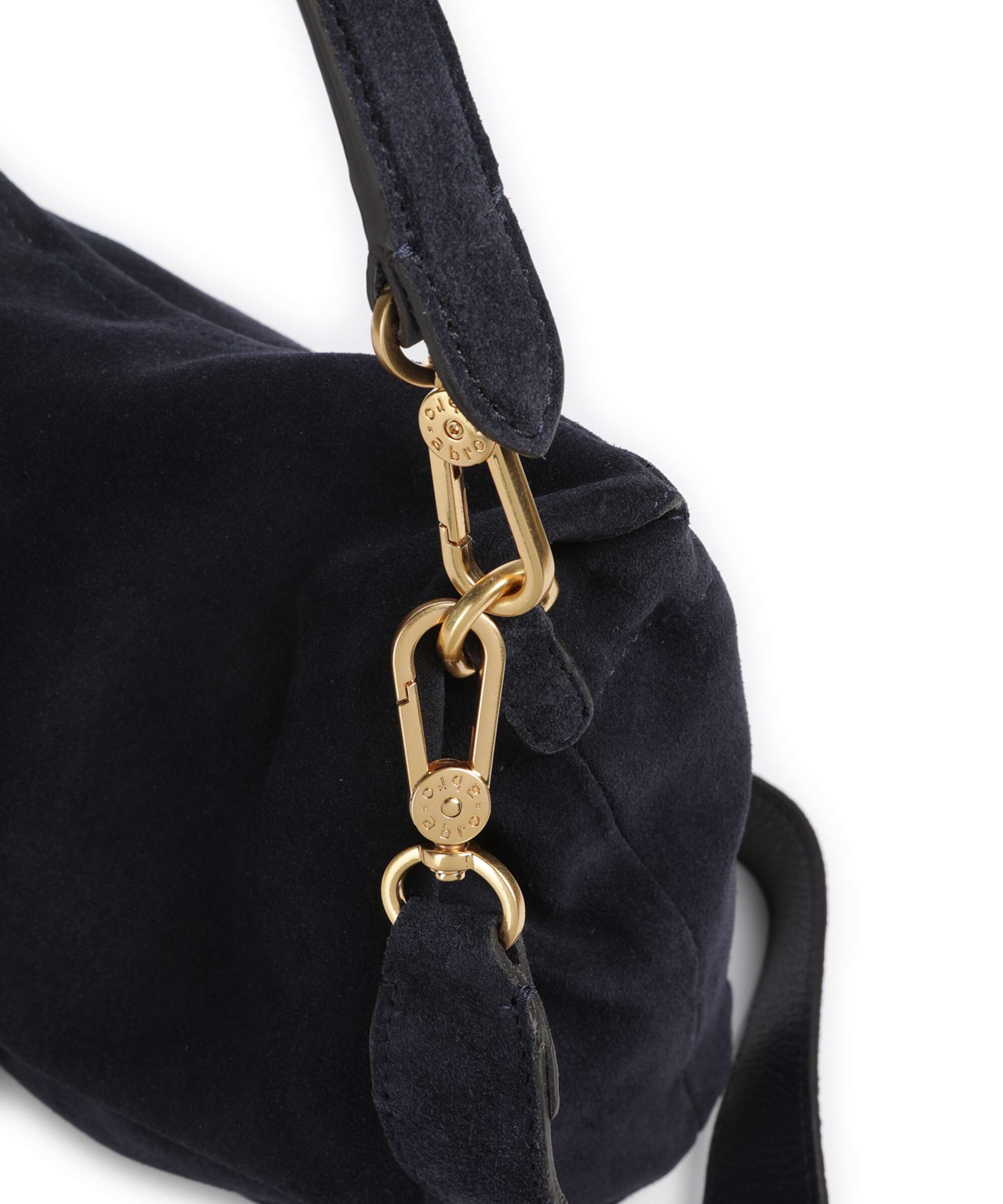 Abro Suede Temi Medium Shoulder bag navy