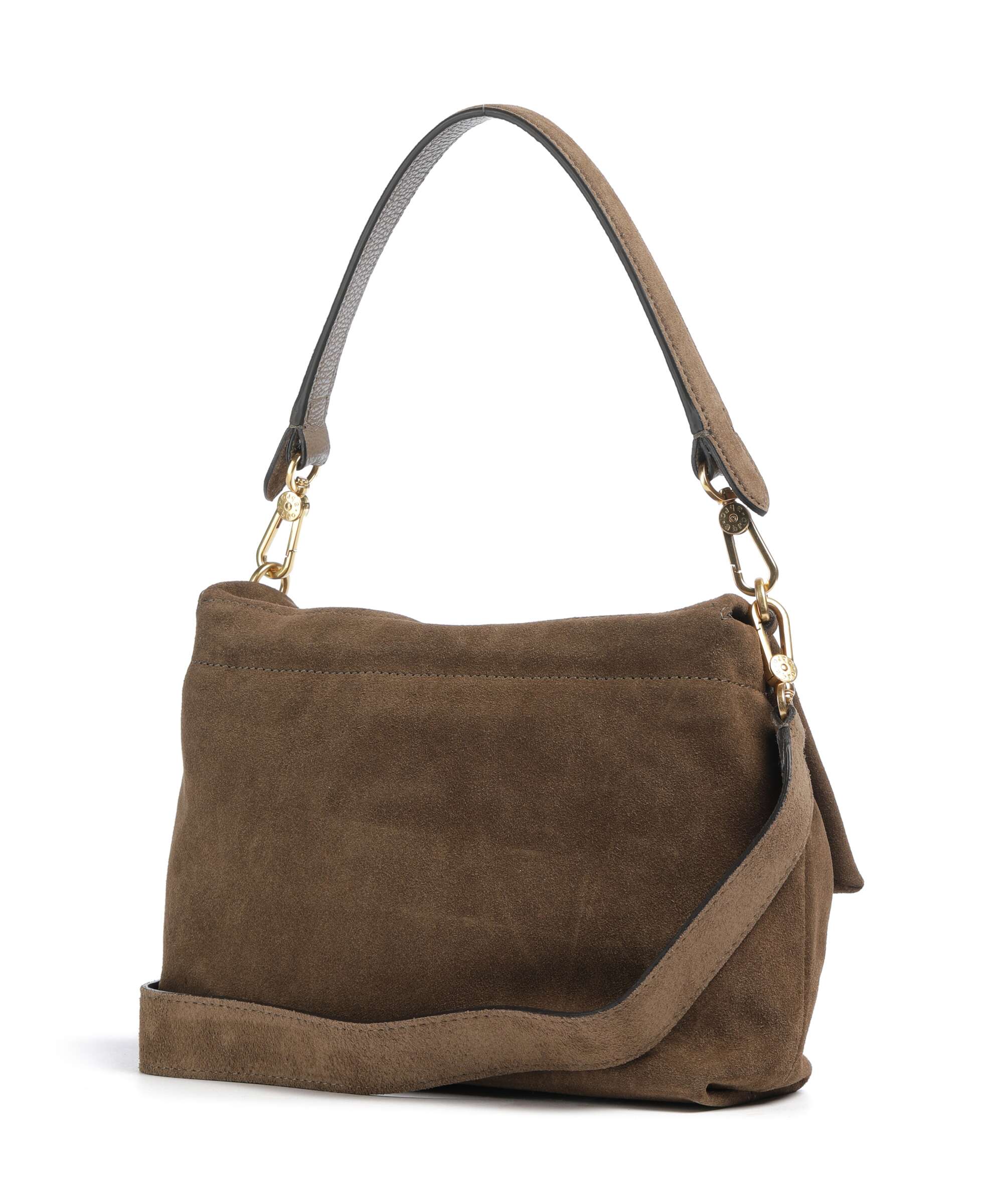 Abro Suede Temi Medium Shoulder bag khaki