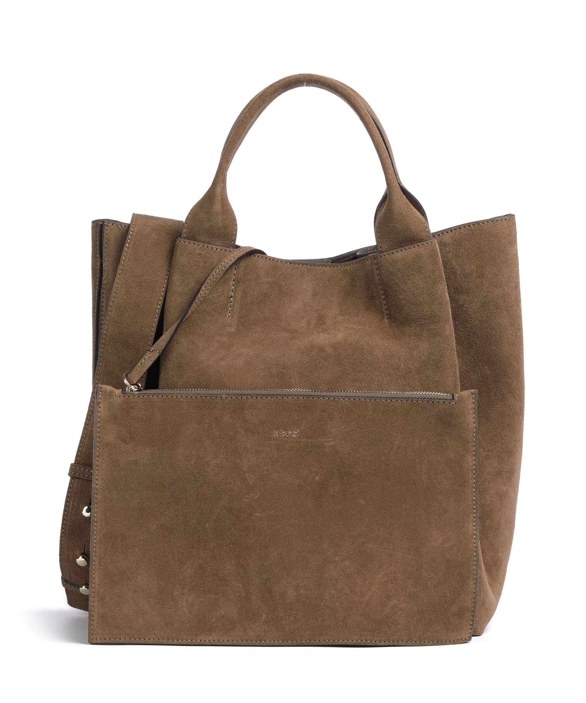 Abro Suede Essential Medium Handbag khaki