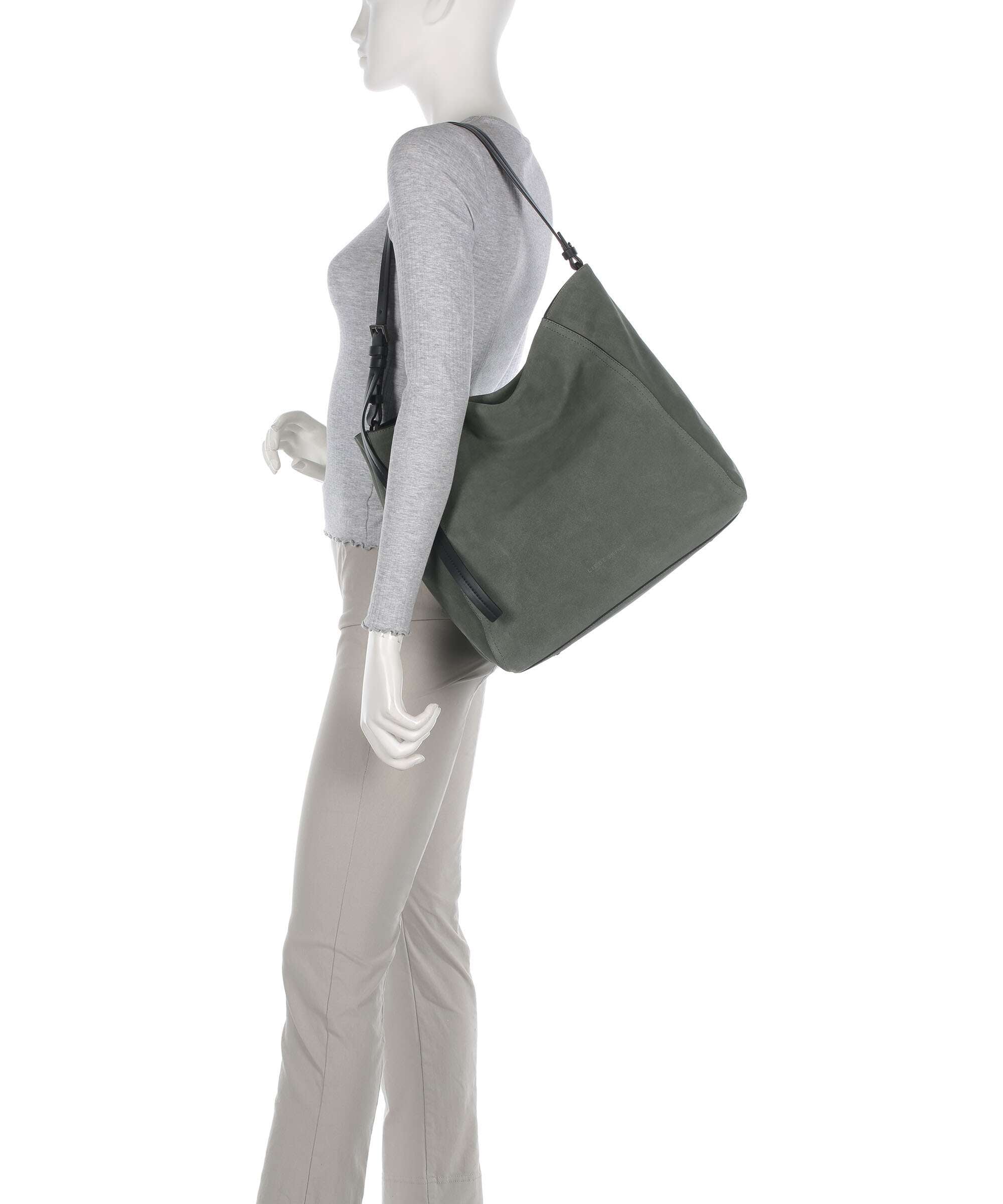 Liebeskind Chudy Suede L Hobo bag cypress green