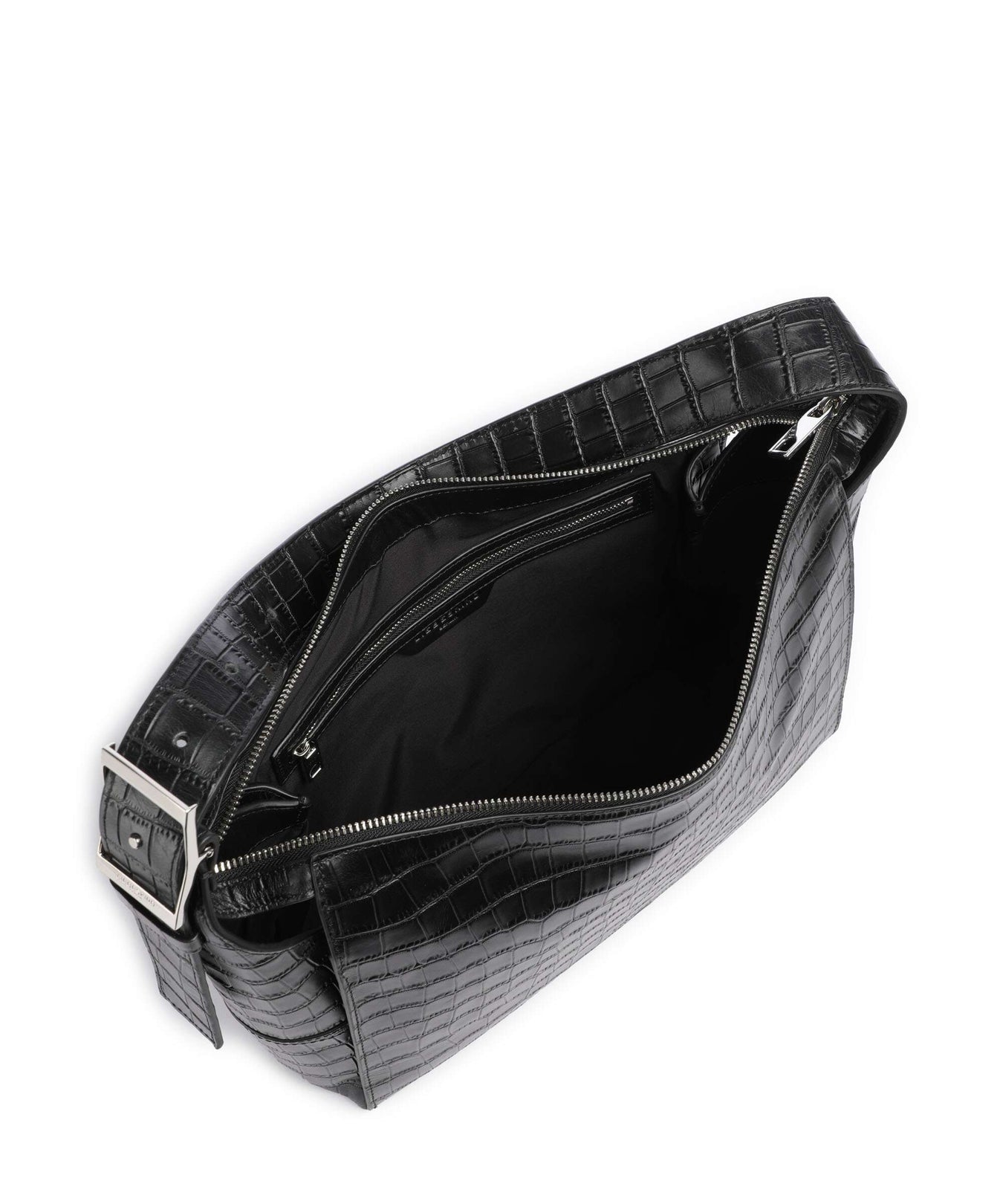 Liebeskind Lou 2 New Croco M Hobo bag black