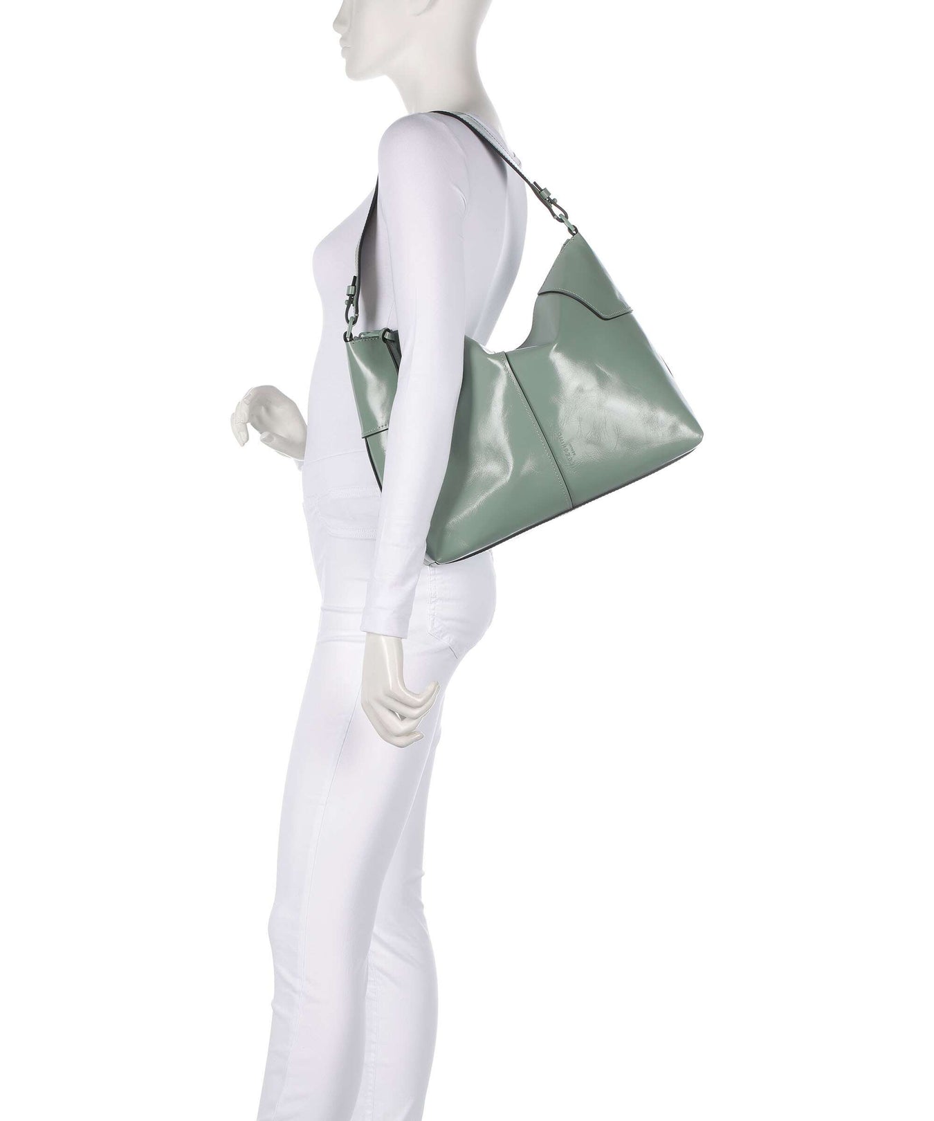 Liebeskind Mila Lack Distressed M Hobo bag forest green