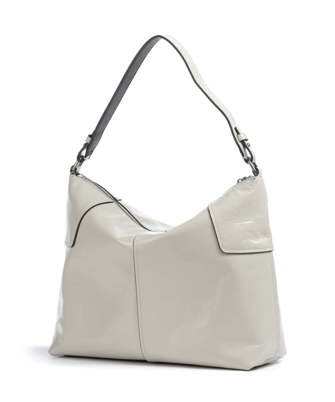 Liebeskind Mila Lack Distressed M Hobo bag milk