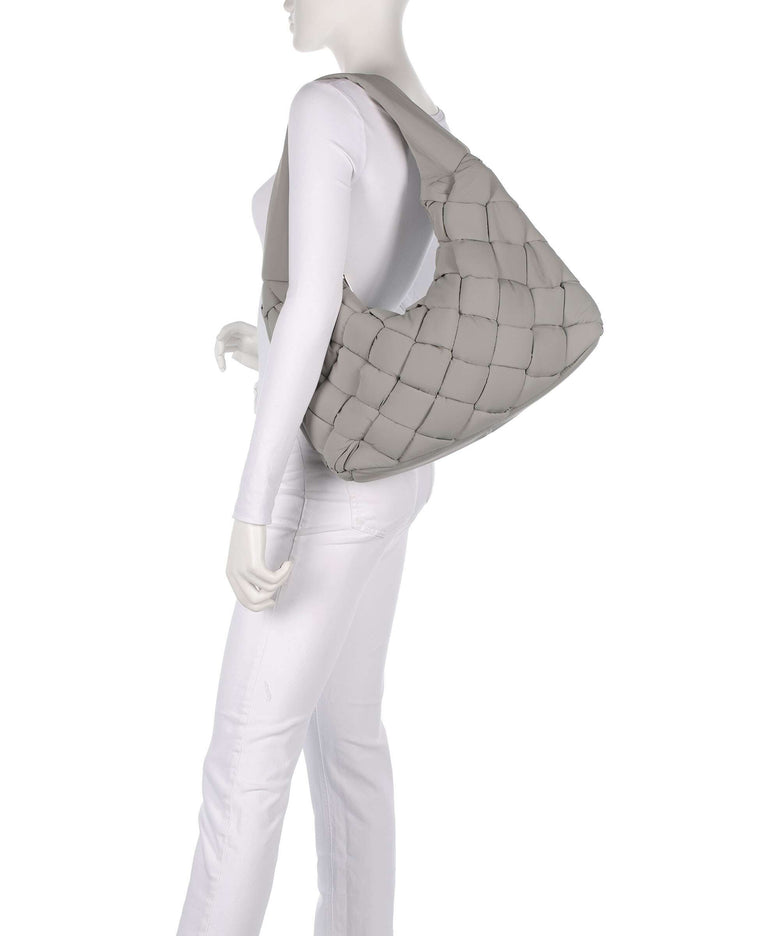Liebeskind Bo Weaved Nylon L Hobo bag neutral grey