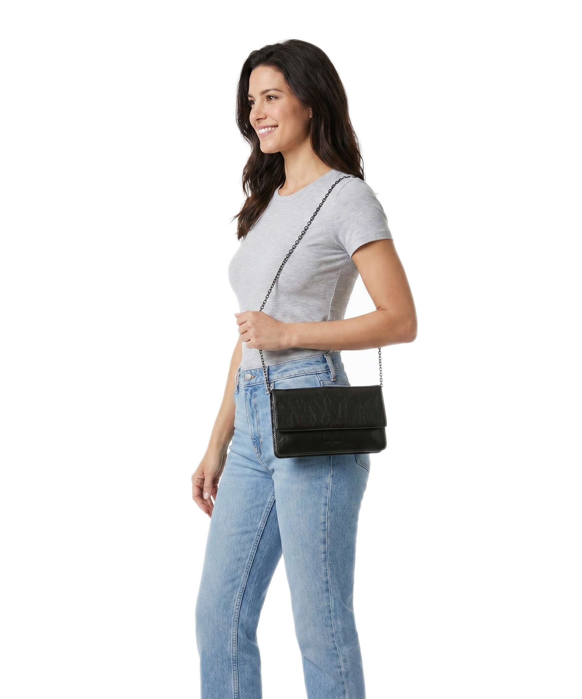 Liebeskind Audrey Recycled Lack Distressed S Crossbody bag deep soil