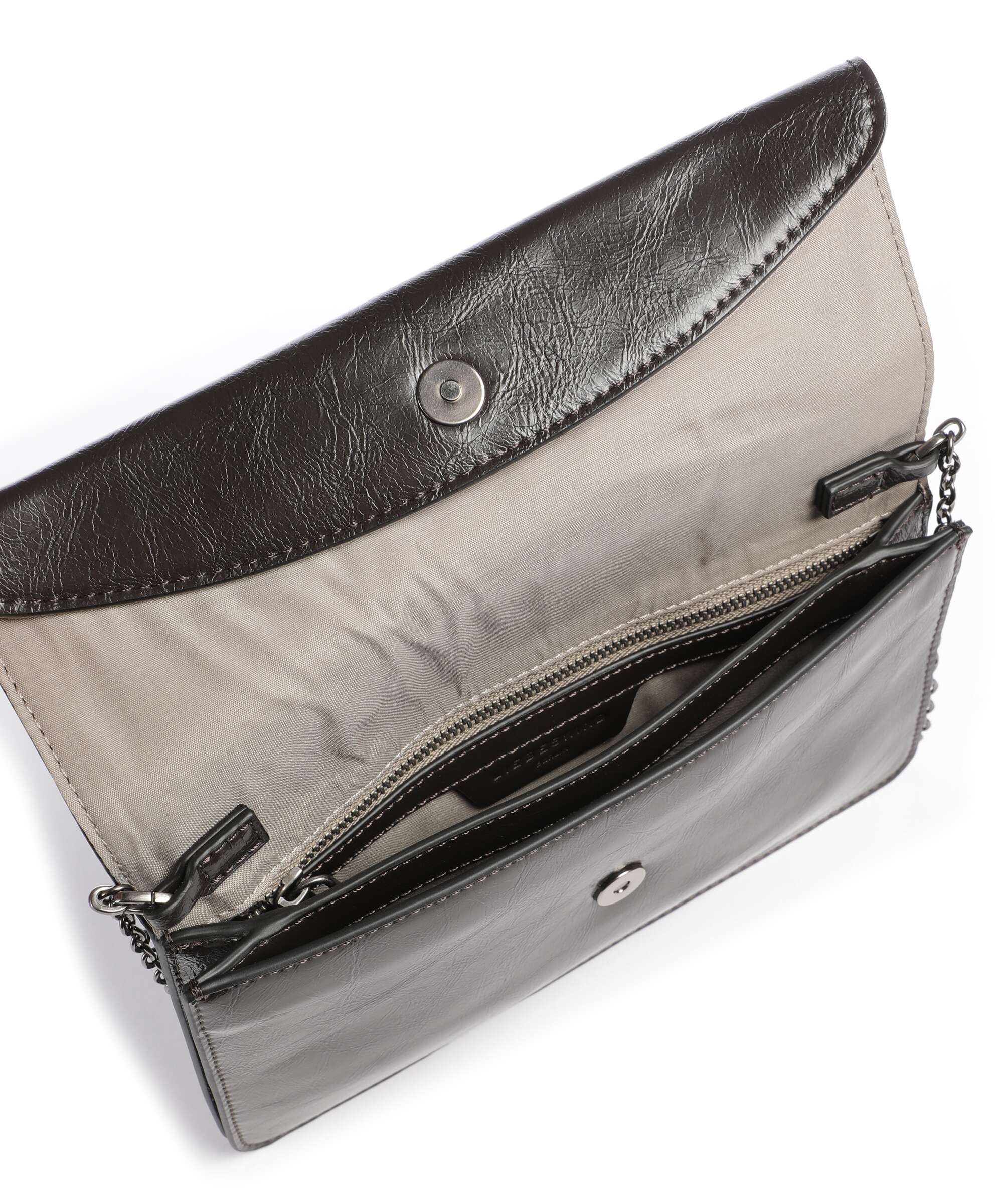 Liebeskind Audrey Recycled Lack Distressed S Crossbody bag deep soil