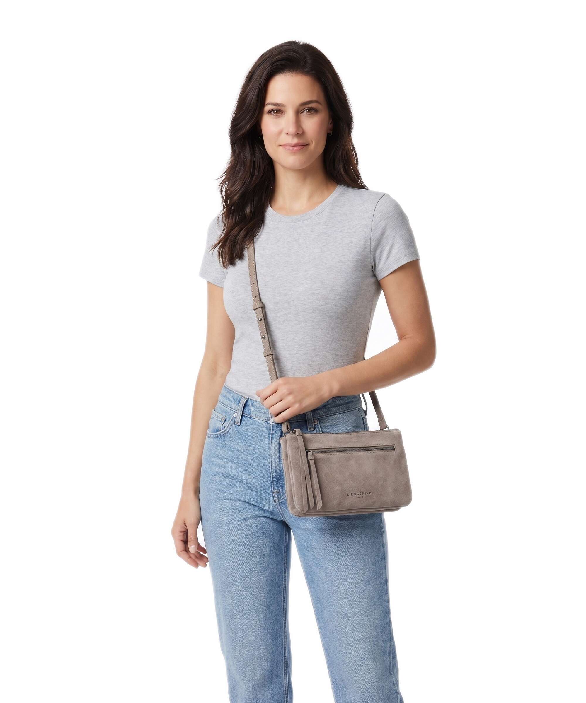 Liebeskind Zena Hydro Suede S Crossbody bag neutral grey
