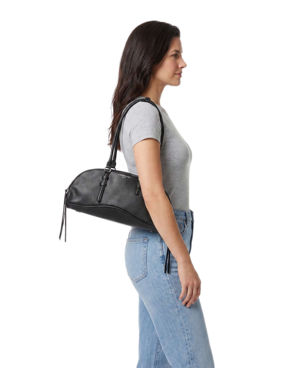 Liebeskind Capri Cow Naturale M Shoulder bag black