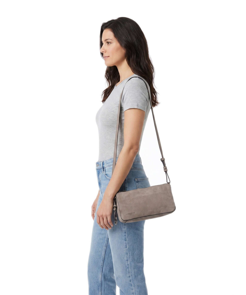Liebeskind Clarice II Hydro Suede M Crossbody bag neutral grey