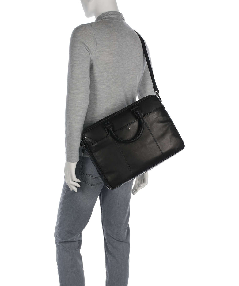 Bugatti Black Magic Briefcase schwarz