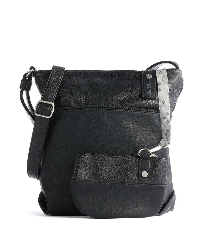 Zwei Jana J10 Shoulder bag nubuk black