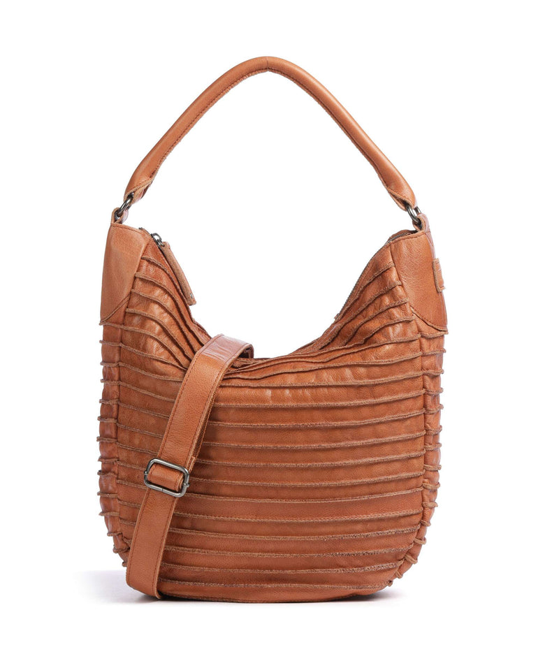 FredsBruder Bestseller Riffeltier S Hobo bag dark caramel