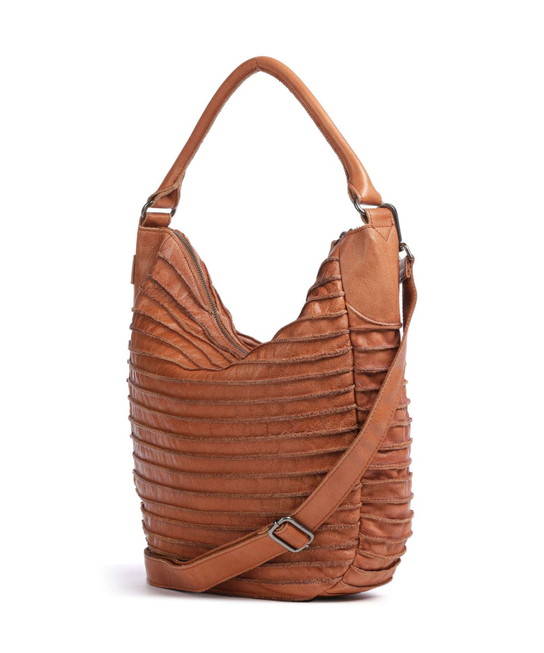 FredsBruder Bestseller Riffeltier S Hobo bag dark caramel