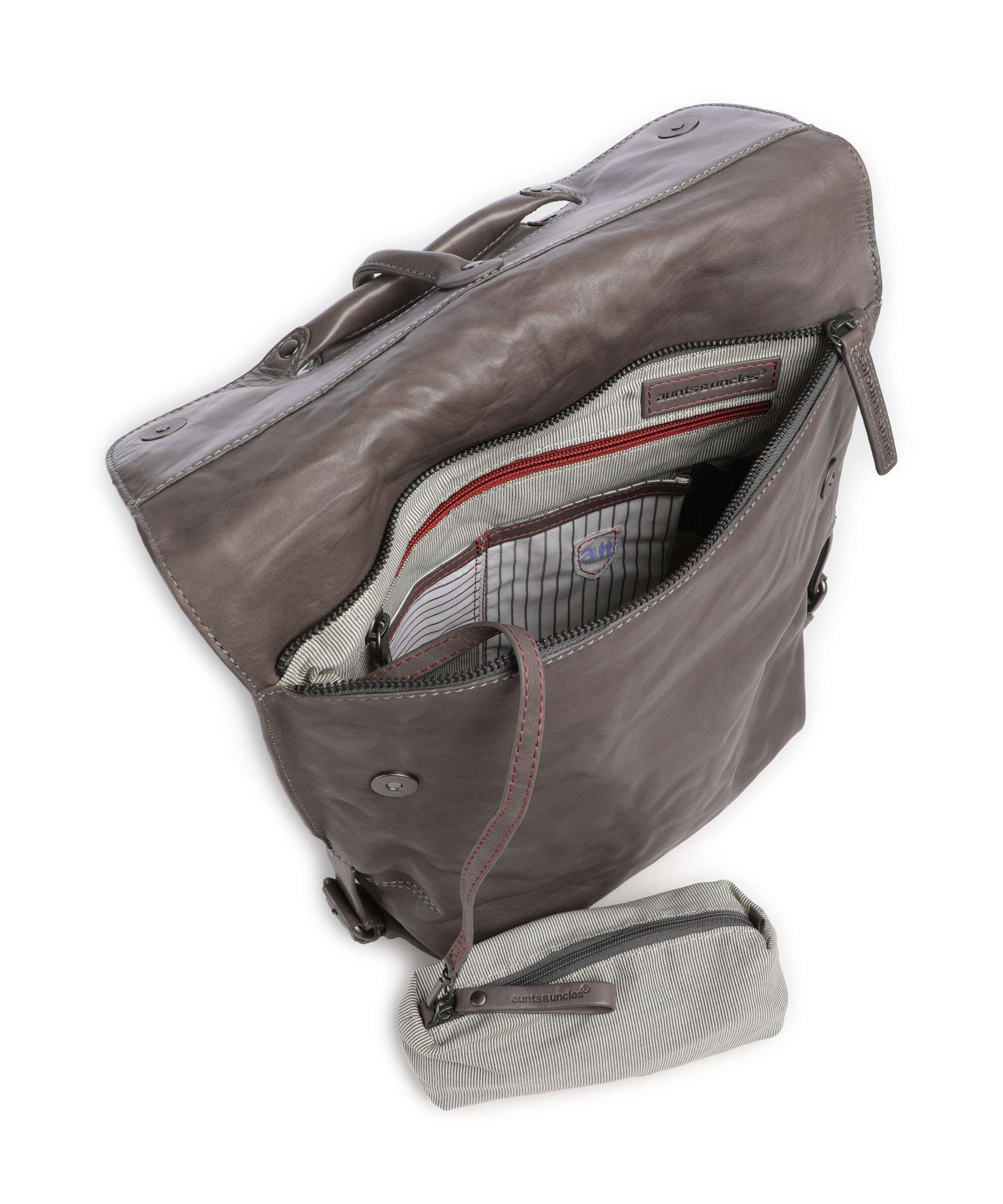 Aunts & Uncles Grandma's Luxury Club Mrs. Mince Pie Backpack bag oyster grey