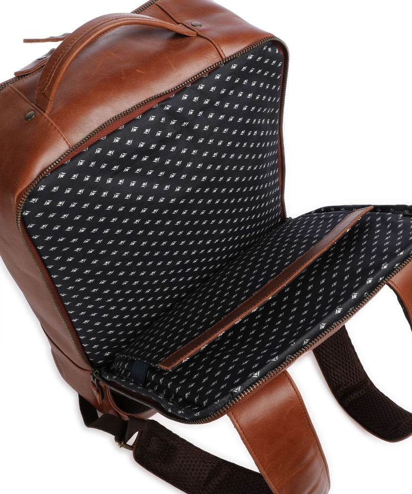 Buckle & Seam Crazy Horse Leon Backpack cognac