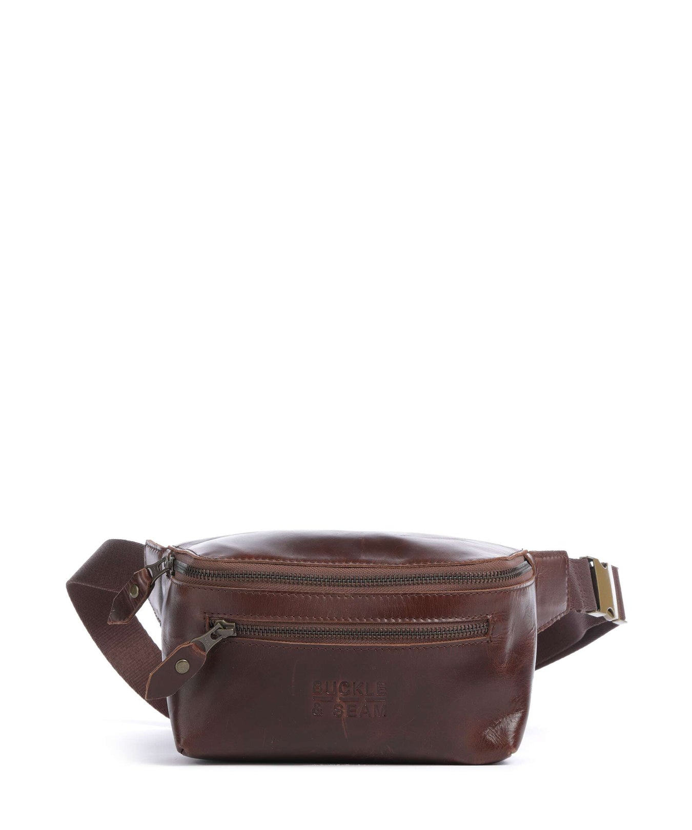 Buckle & Seam Crazy Horse Dash Fanny pack brown