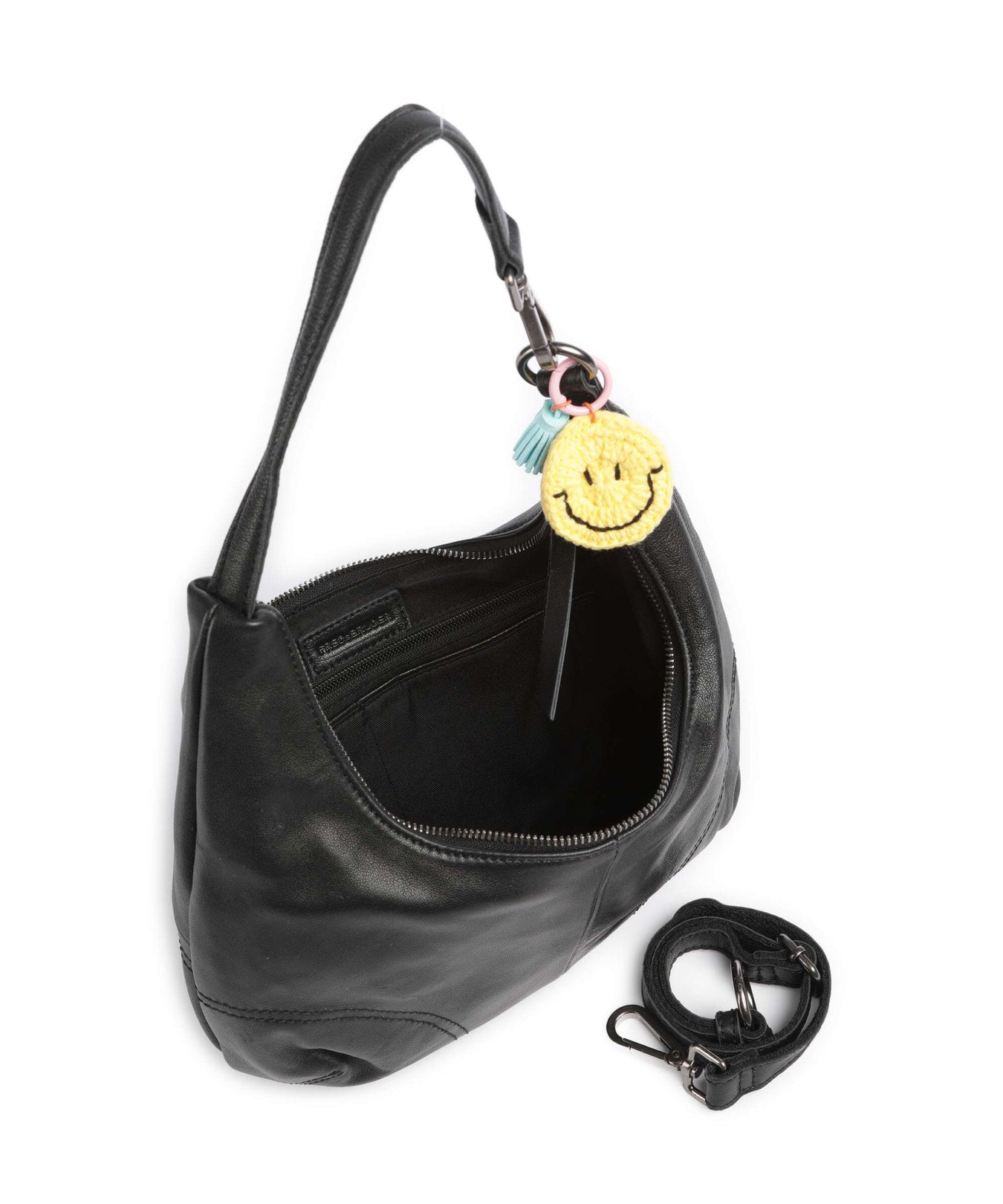 FredsBruder Take A Smile Hobo bag black