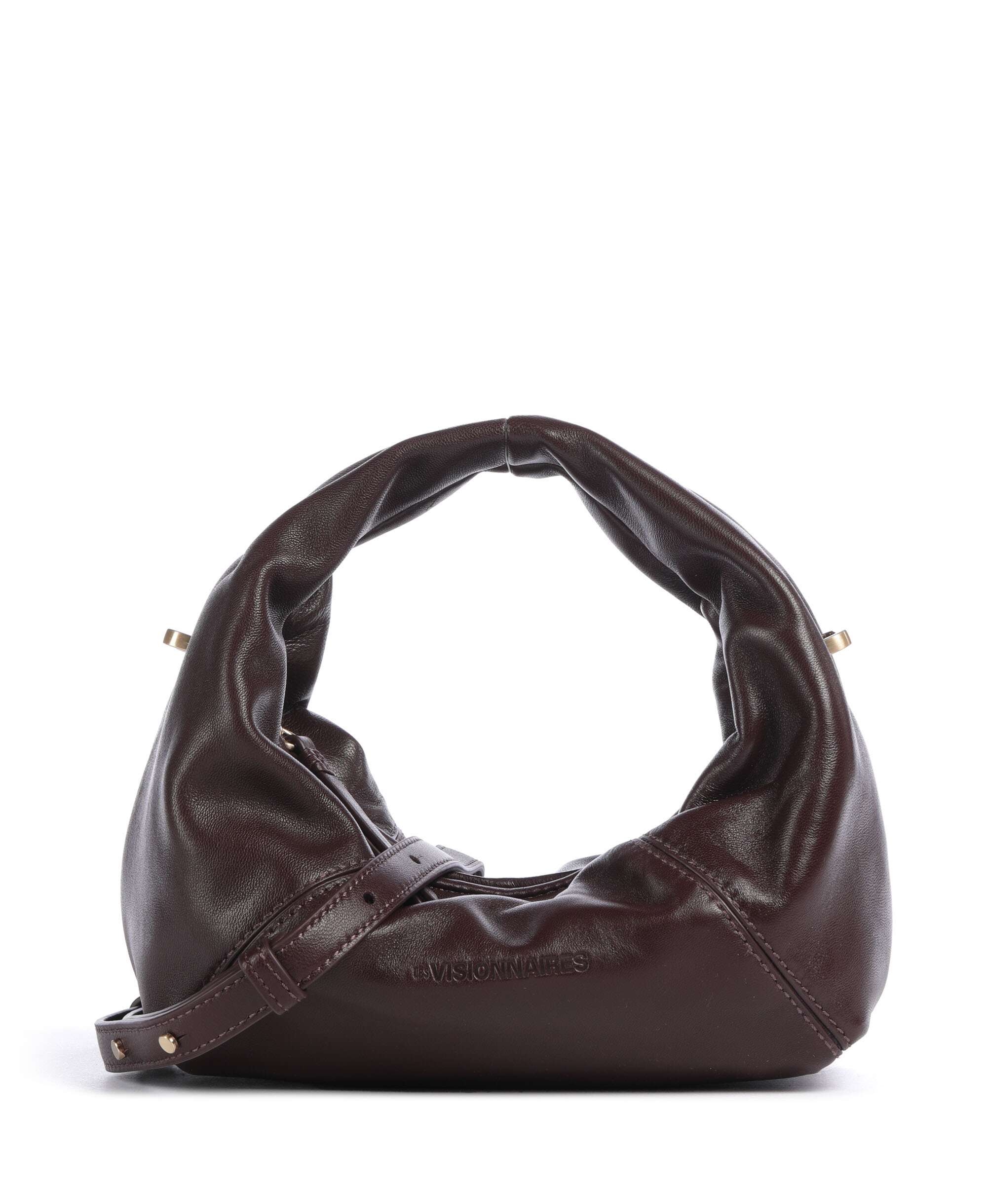 Les Visionnaires Greta Icon Cinkle Silky Handbag vinyard red