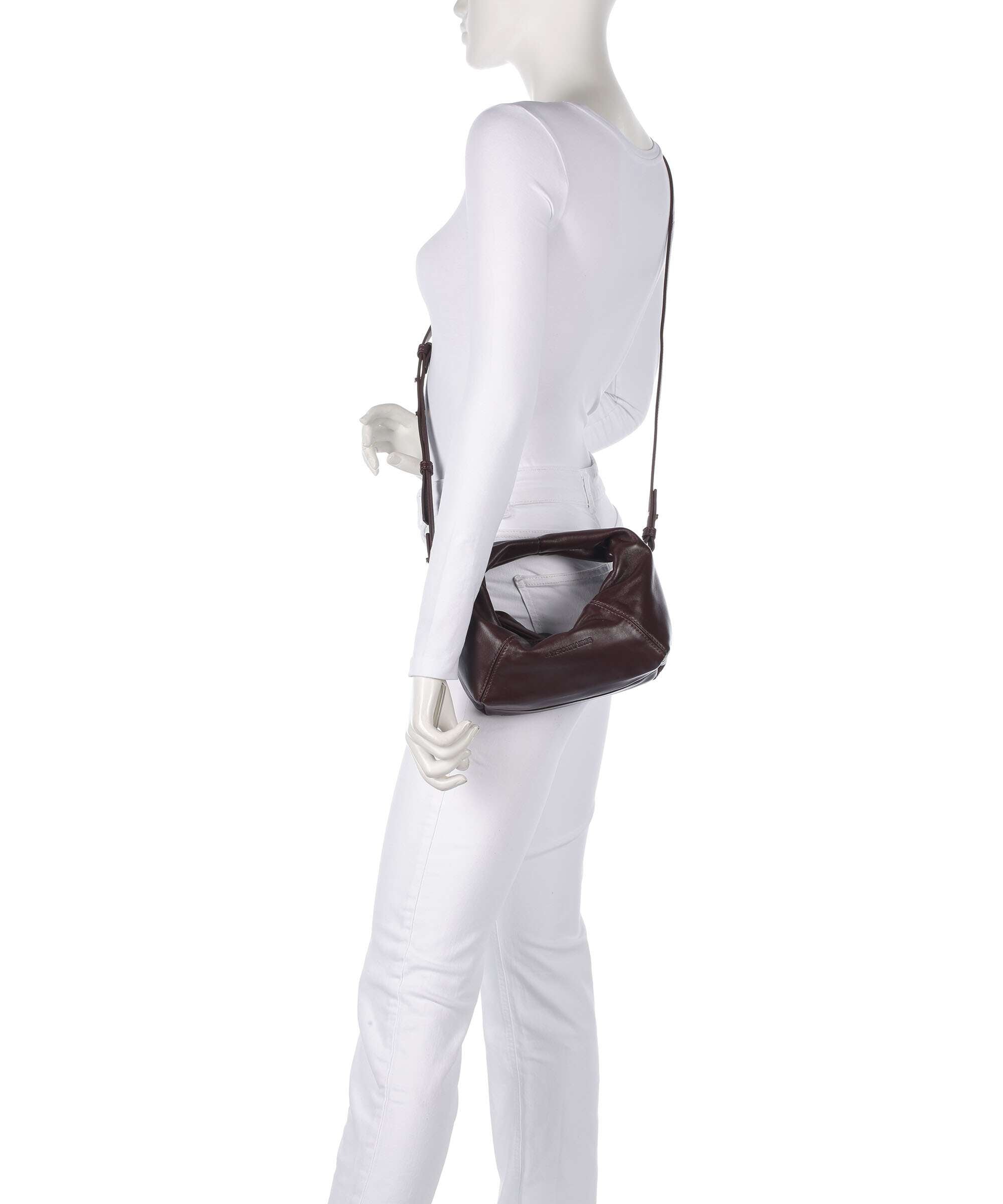 Les Visionnaires Greta Icon Cinkle Silky Handbag vinyard red