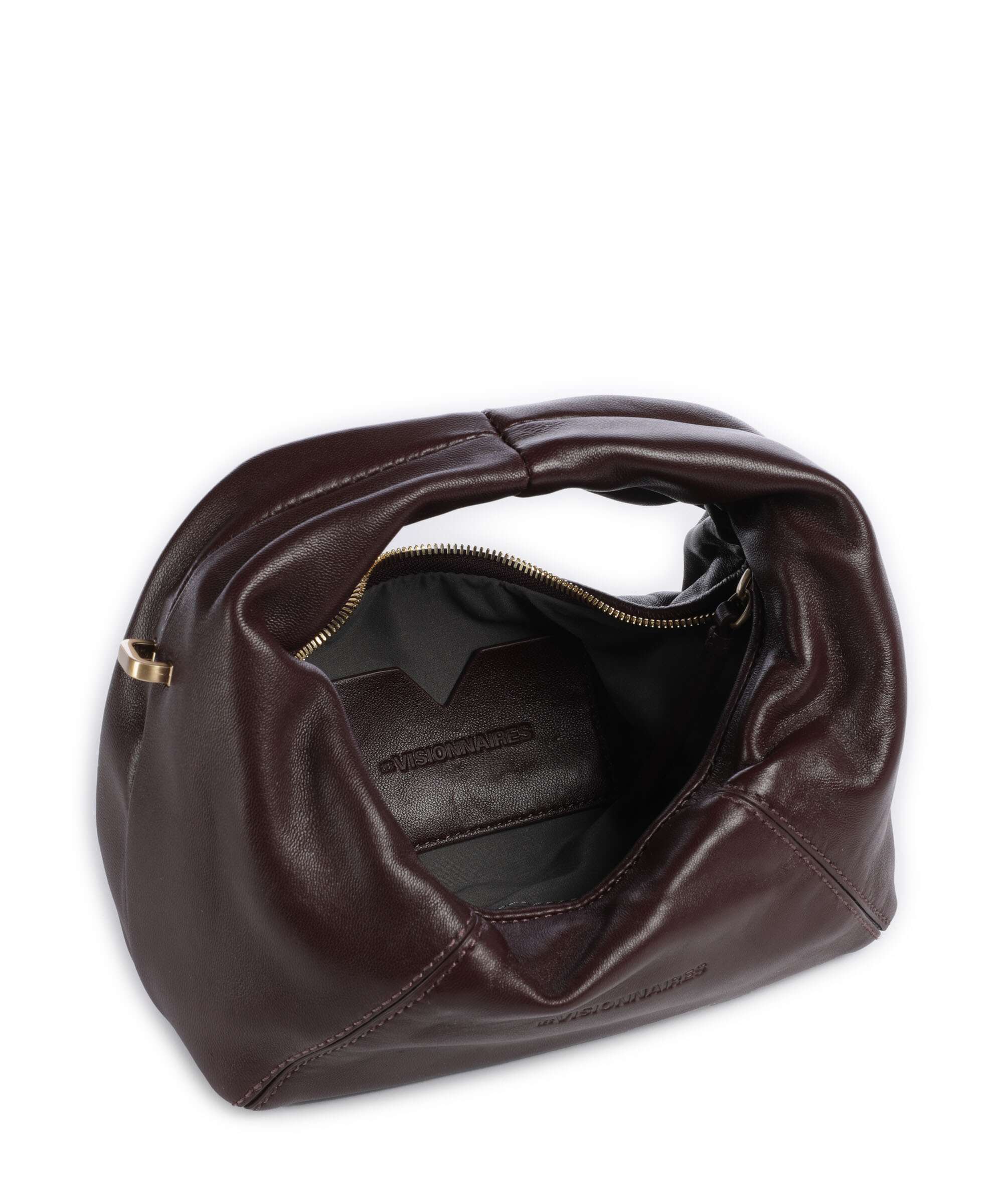 Les Visionnaires Greta Icon Cinkle Silky Handbag vinyard red