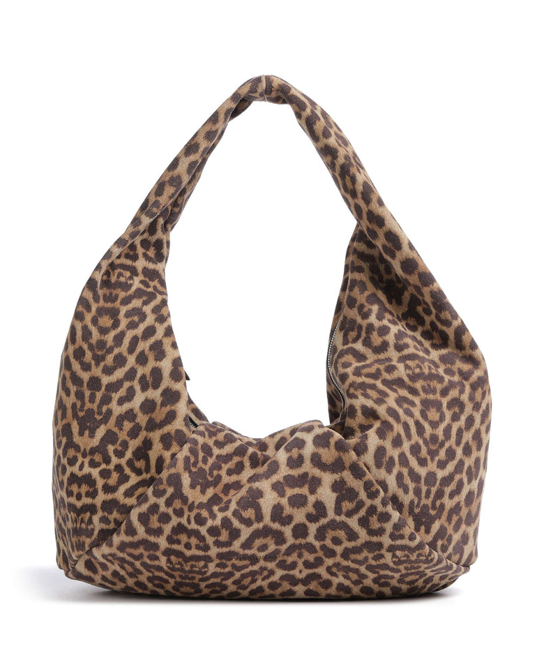 Les Visionnaires Greta Essential Cozy Hobo bag leo print