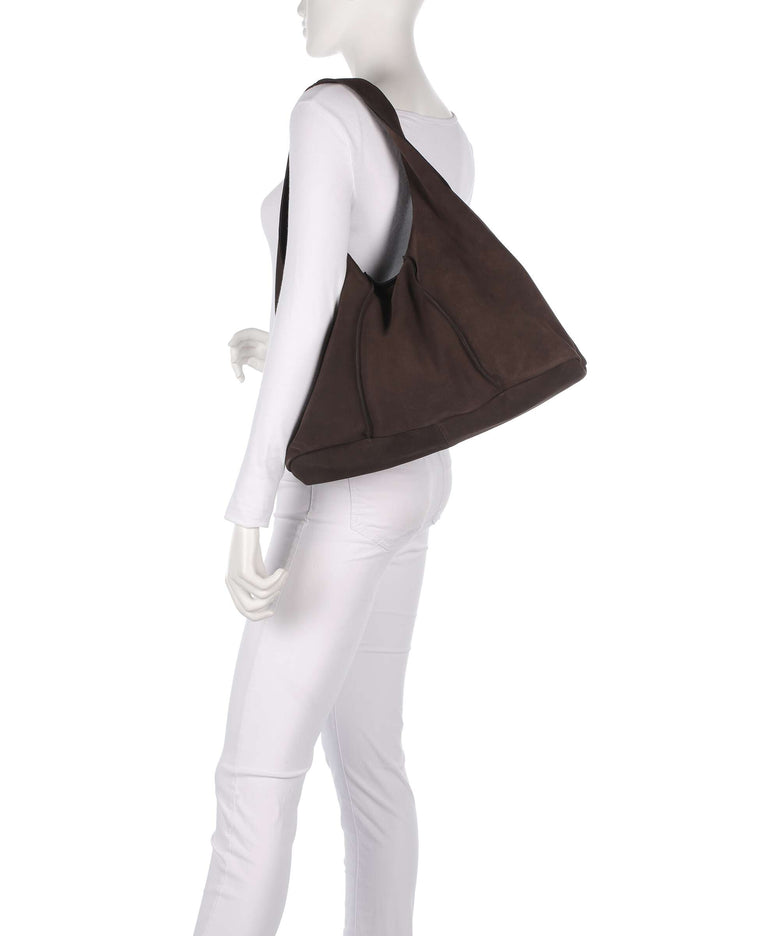 Les Visionnaires Paz Essential Cozy Hobo bag dark brown