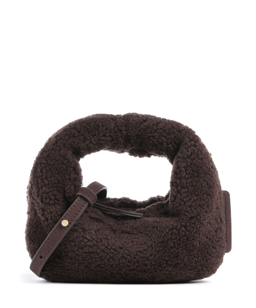 Les Visionnaires Greta Teddy Micro Crossbody bag pecan