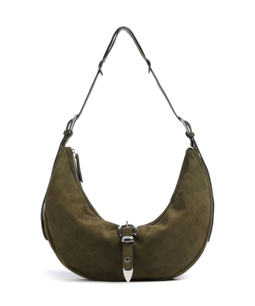 Les Visionnaires Enya Rebel Cozy Hobo bag deep jungle