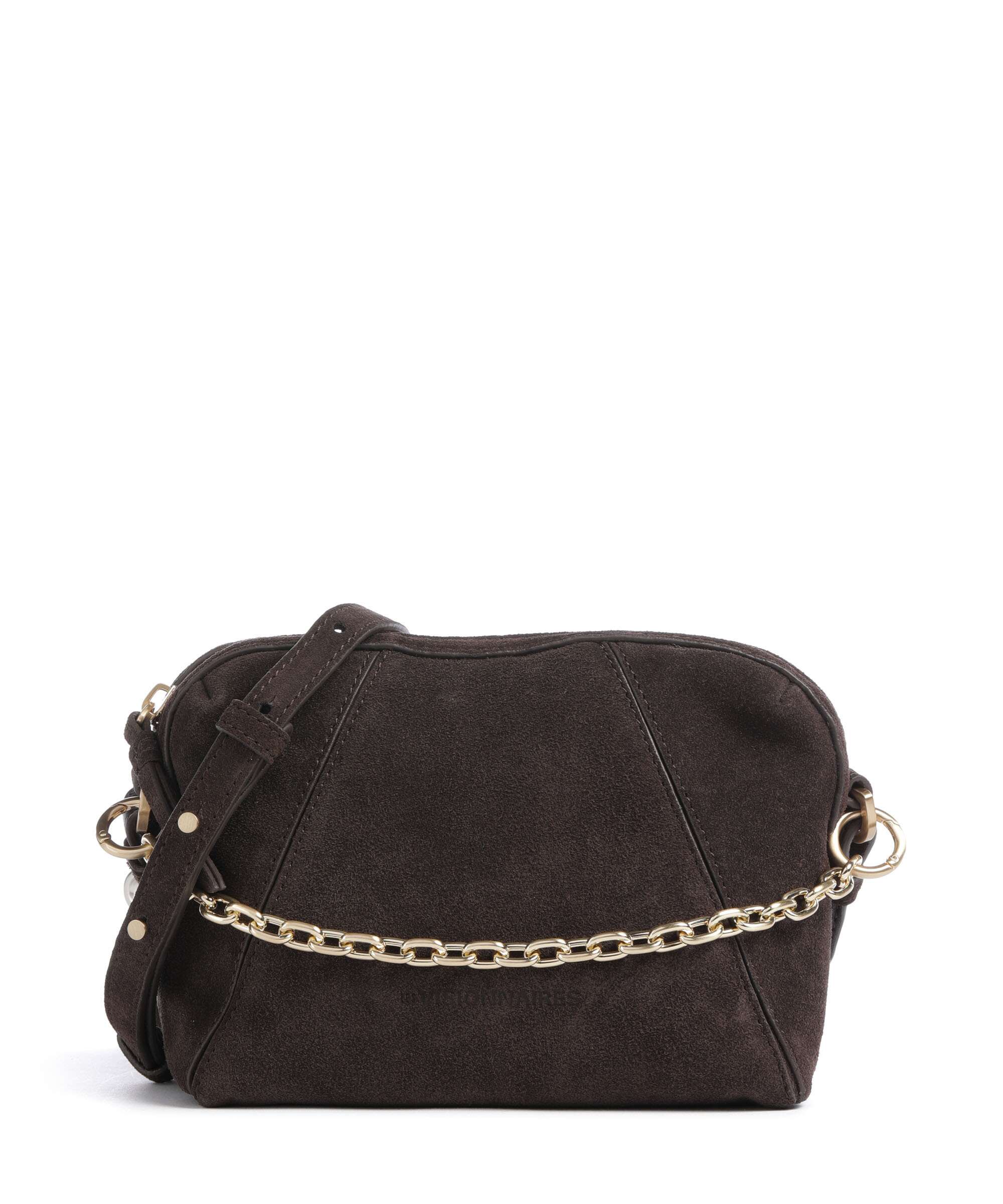 Les Visionnaires Lynn Cozy Chain Crossbody bag dark brown