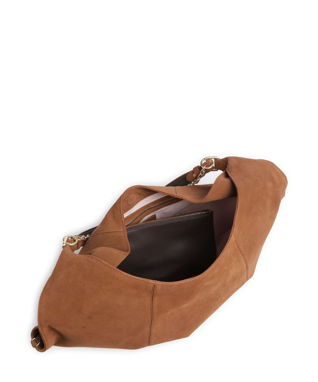 Les Visionnaires Amelie Cozy Chain Hobo bag cognac