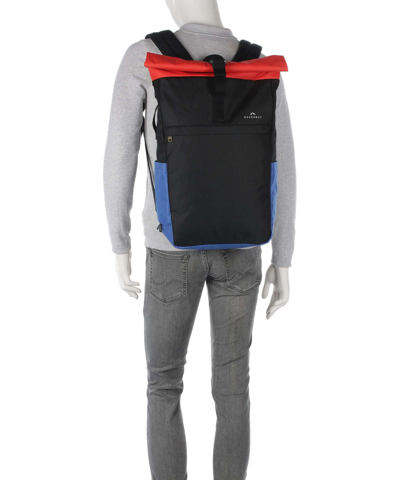 Doughnut Reborn Jetpack Rolltop backpack black/grapefruit