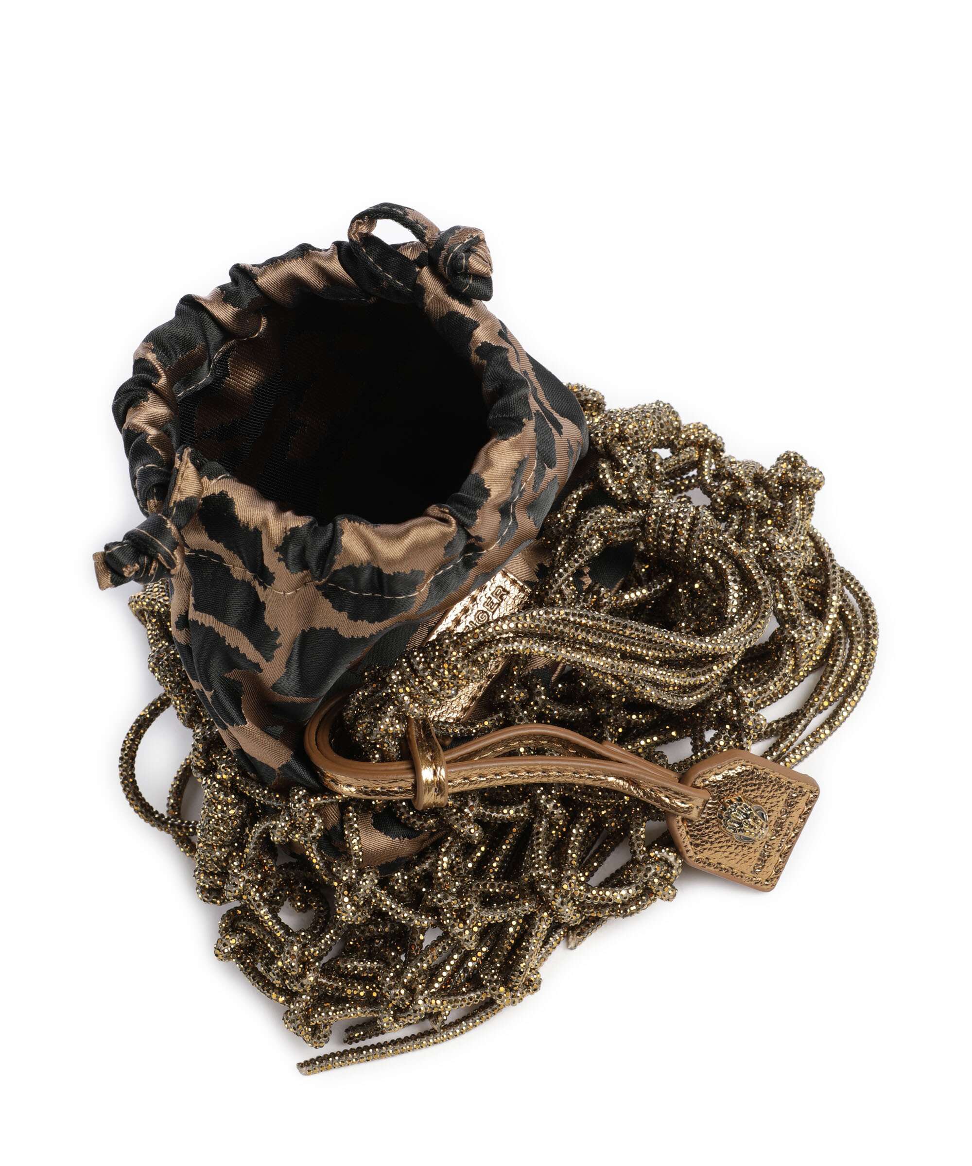 Kurt Geiger Macrame Mini Crystal Crossbody bag bronze