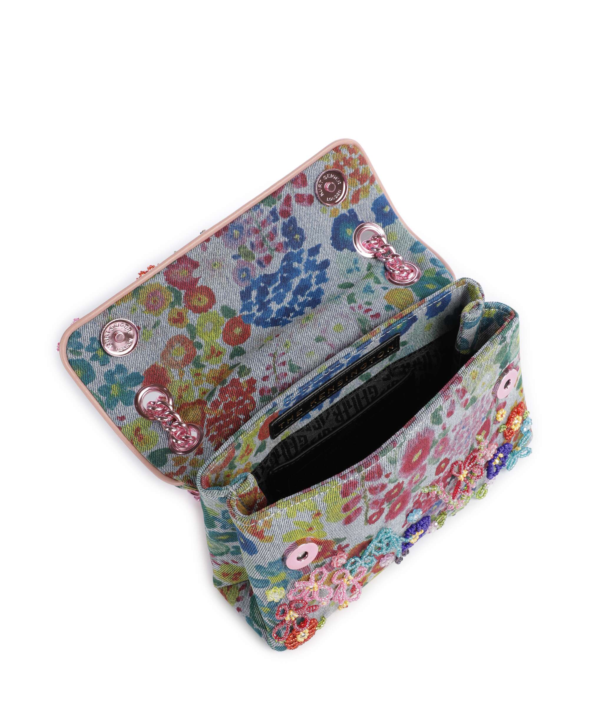 Kurt Geiger Kensington Mini Flower Shoulder bag blue