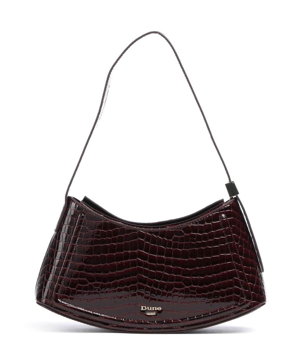 Dune London Dependent Shoulder bag burgundy croc