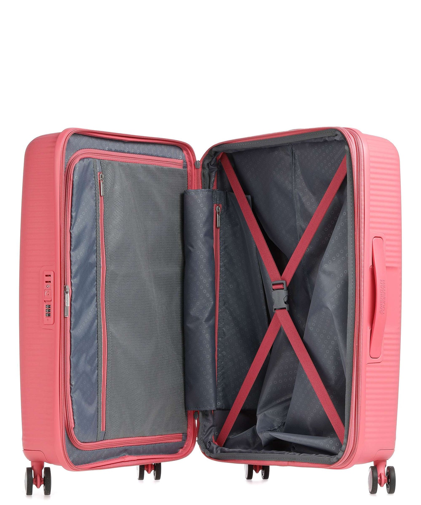 American Tourister Soundbox Spinner (4 wheels) sun kissed coral